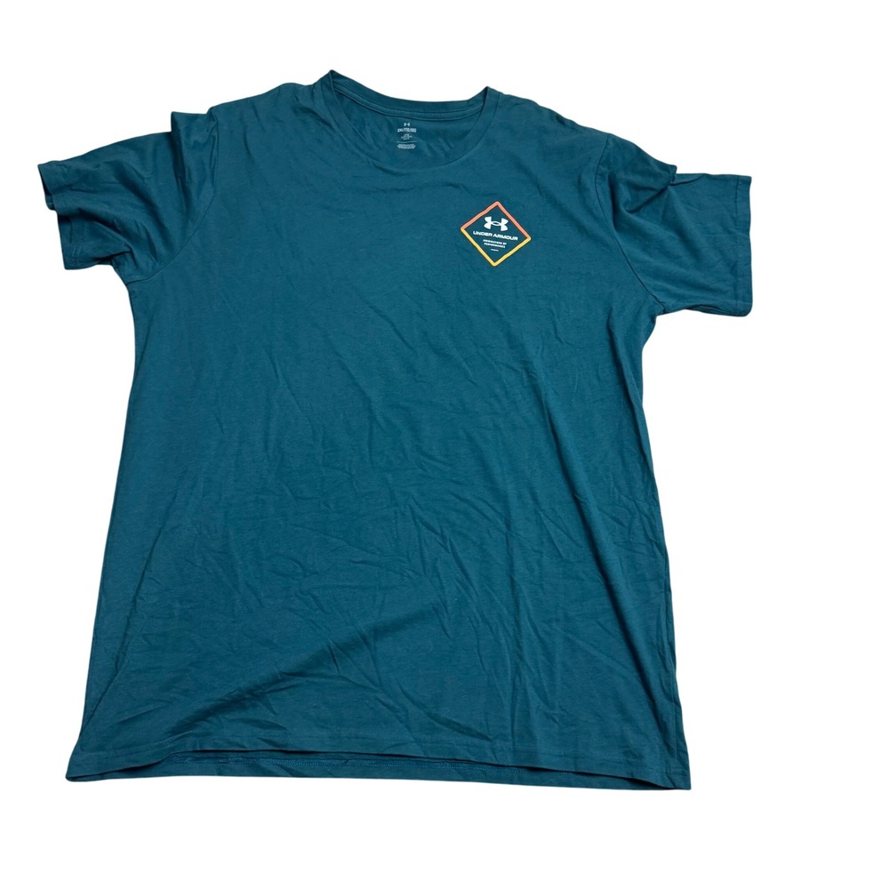 Under‎ Armour Mens T Shirt 2XL XXL Teal Graphic Originators Performance Loose